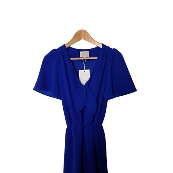 NWT Sezane Gigi Mini Dress Bright Blue 34 0843 - Picture 4 of 6